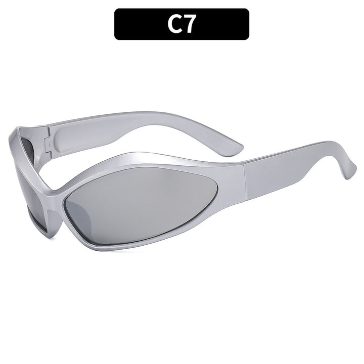 Retro-inspirierte Schutzschild-Sonnenbrille