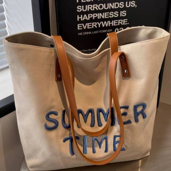 Strandtasche mit Gesticktem Sommermotiv Karnz