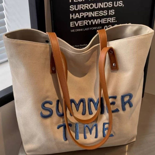 Strandtasche mit Gesticktem Sommermotiv Karnz