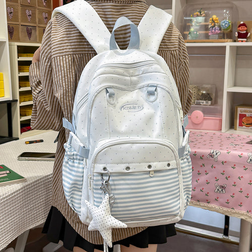 Vielseitiger Rucksack mit Punkte- und Streifendesign Karnz