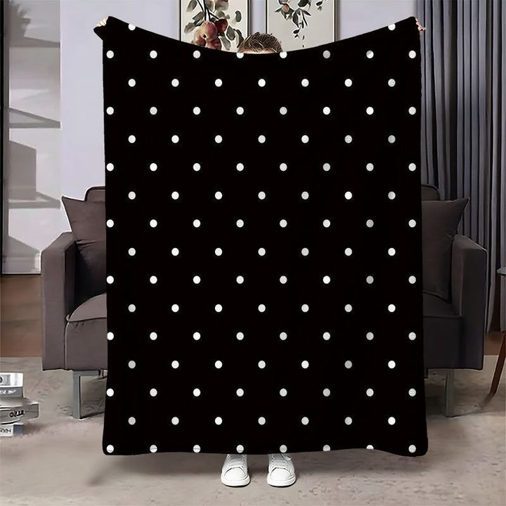 Gemütliche Pünktchen Fleece Wurfdecke