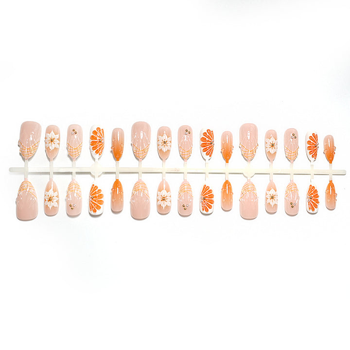 Elegantes dekoratives Press-On-Nagelset