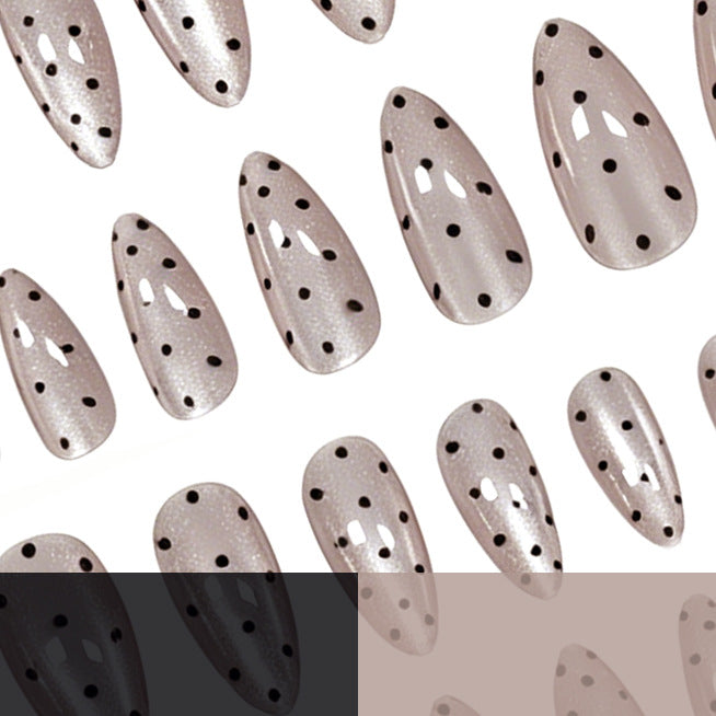 Elegante Polka Dot Mandel-förmige Nagelkunst-Verstärkungen Karnz