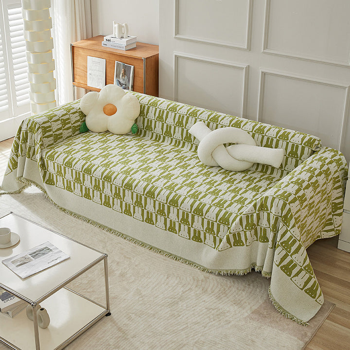 Gemütliche Kaninchenmuster Sofa-Wurfdecke