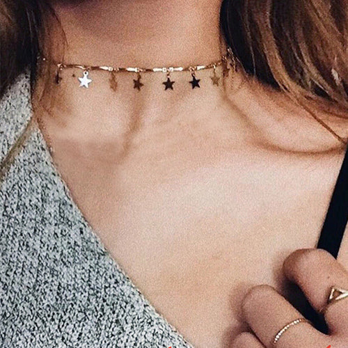 Stern Charm Linked Chain Necklace Karnz