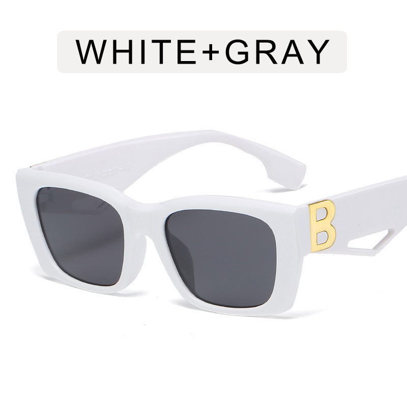 Damen modische geometrische Sonnenbrille mit einzigartigen Designelementen Karnz