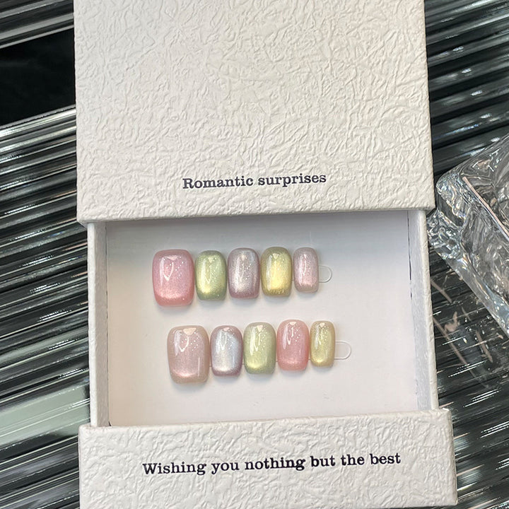 Pastell Glitter Press-On Nagelset