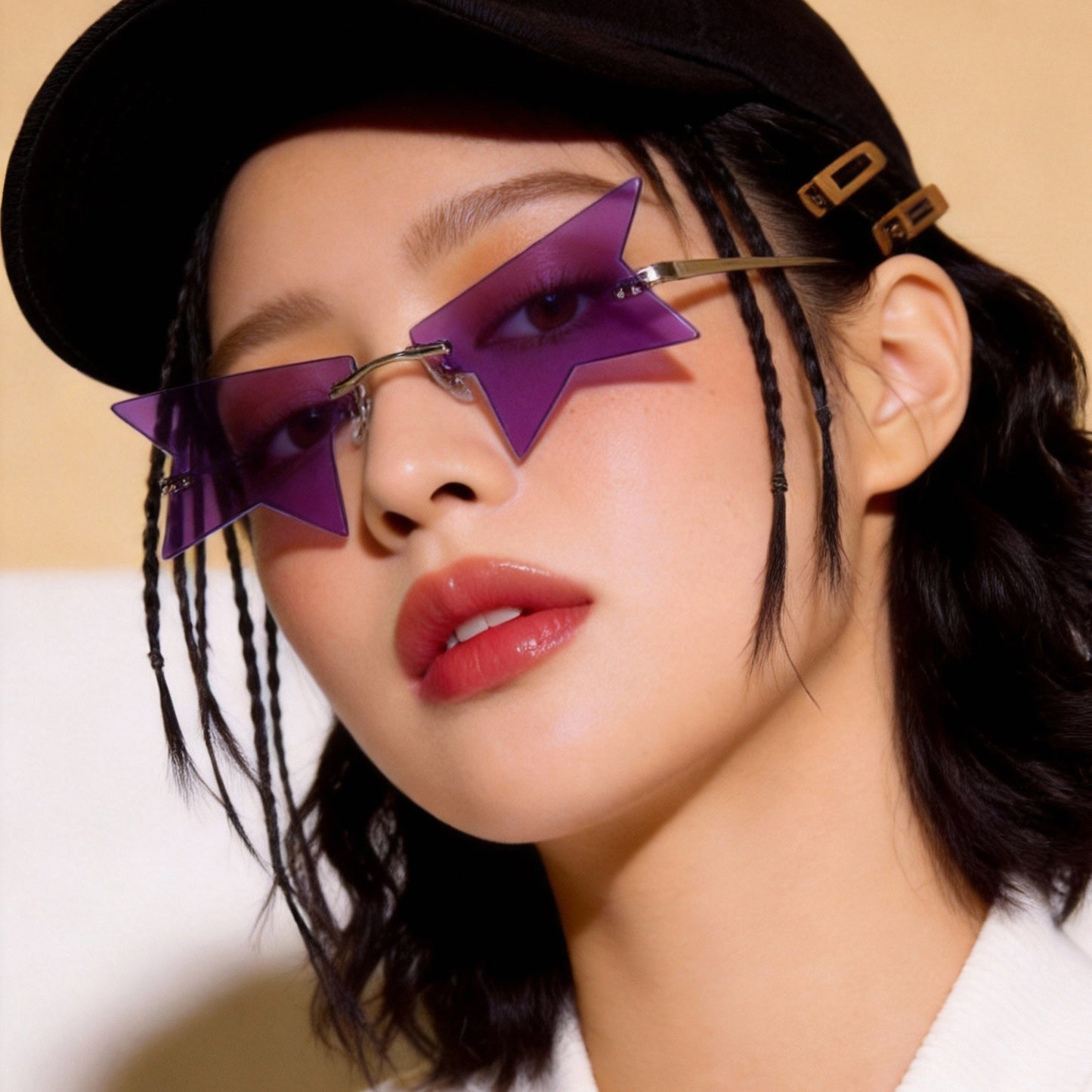 Damen Sonnenbrille im außergewöhnlichen Sternen-Design Karnz