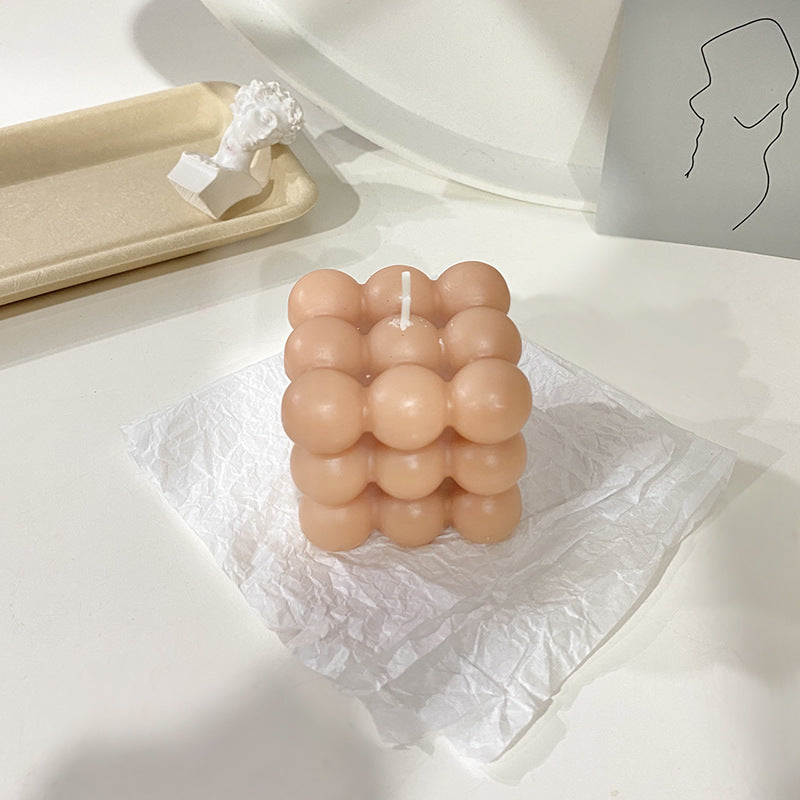 Bubble Cube Skulpturale Dekorative Soja Kerze