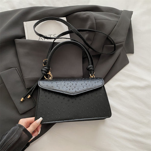 Strukturierte Lederhandtasche