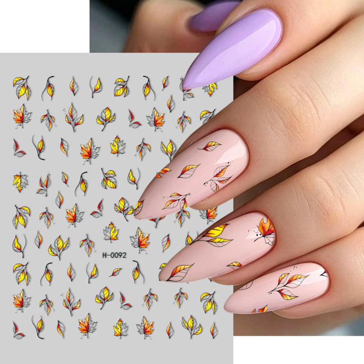 Herbstblatt Nagelkunst Transfer Decals