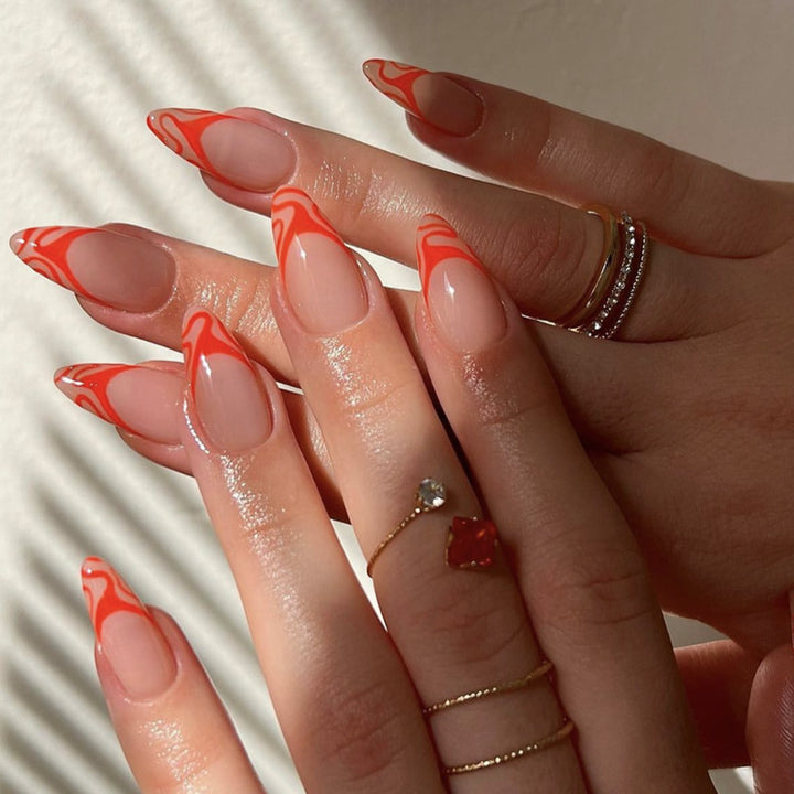 Artistic Flame-Design Press-On Nail Kit Karnz