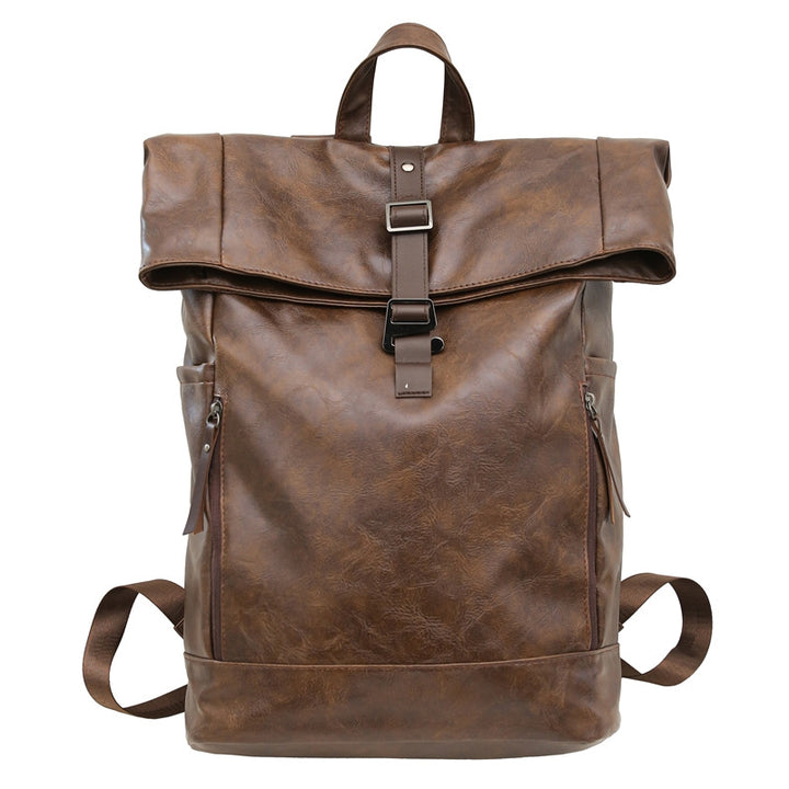 Vintage Leder Roll-Top Rucksack Karnz