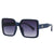 Damen modische quadratische Sonnenbrille mit transparentem Design Karnz