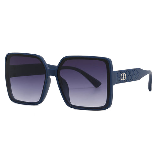 Damen modische quadratische Sonnenbrille mit transparentem Design Karnz