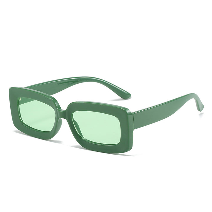 Damen Modische Schildkröten-Sonnenbrille mit rechteckigem Rahmen und Verlaufsgläsern Karnz