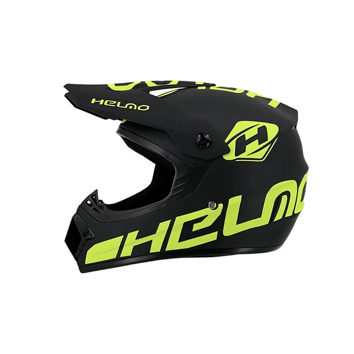 Vollgesicht-Motocross-Helm mit verlängertem Visier und verstärktem Kinnschutz Karnz