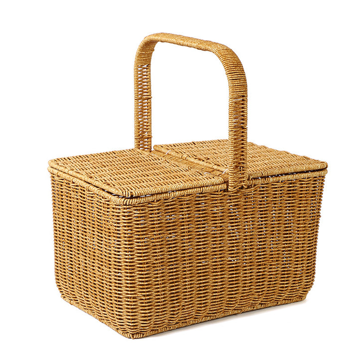 Damen geflochtener Picknickkorb Karnz