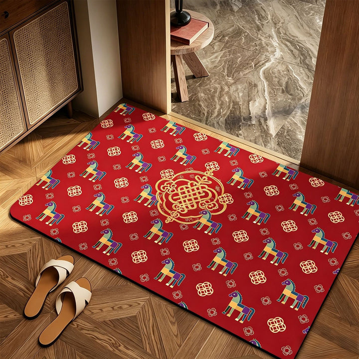 Verspielt Pferde-Themen Memory Foam Badmatte Karnz