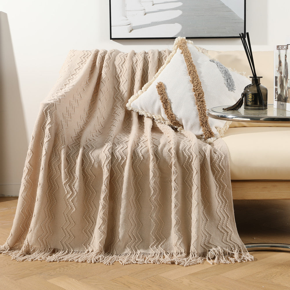 Dekorative Strickwurfdecke