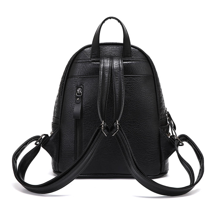 Nieten-Leder-Rucksack Karnz
