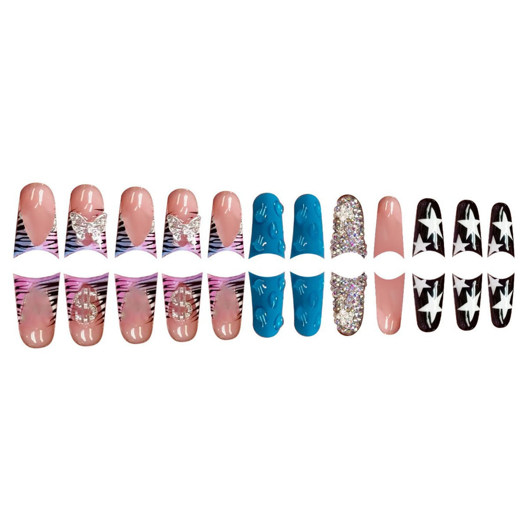 Glamorous 3D Press-On Nagelset Karnz
