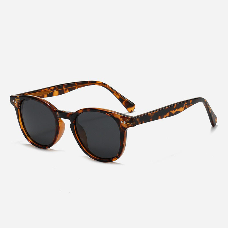 Damen Runde Sonnenbrille mit stilvollem Muster und UV-Schutz Karnz