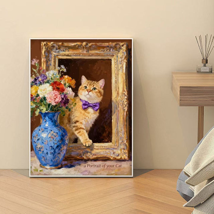 Dekorative katzenmotivierte Kunstdruck Karnz