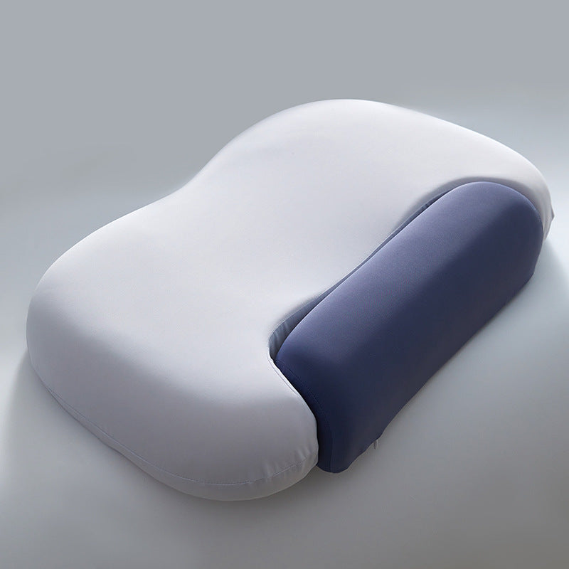 Ergonomisches Nackenstützkissen mit Memory-Schaum und abnehmbarer Stützrolle