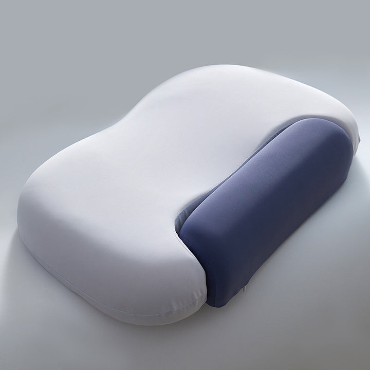 Ergonomisches Nackenstützkissen mit Memory-Schaum und abnehmbarer Stützrolle