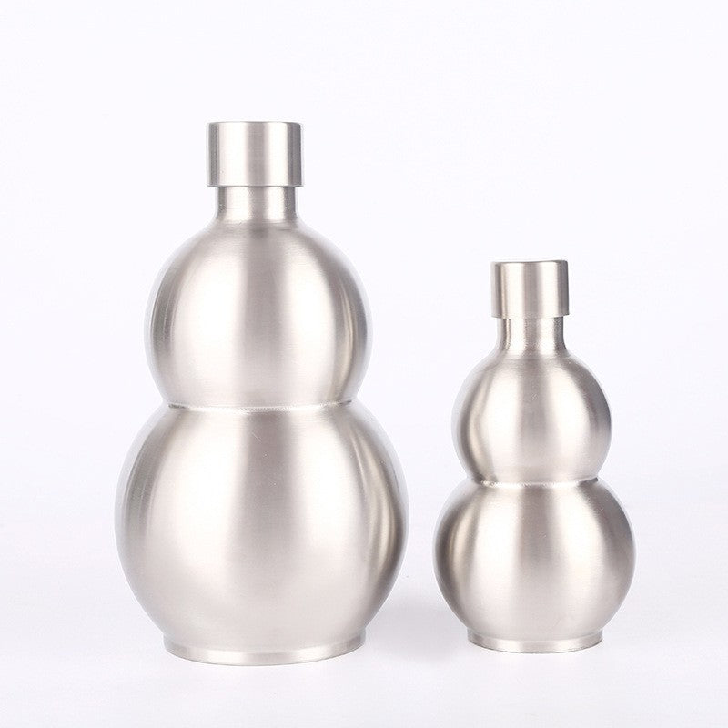 Damen Edelstahl-Wasserflasche mit trendigem Leder-Gurt Karnz