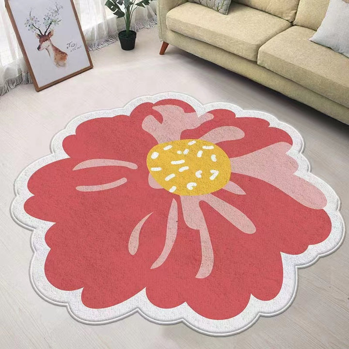 Blumenförmiger Teppich