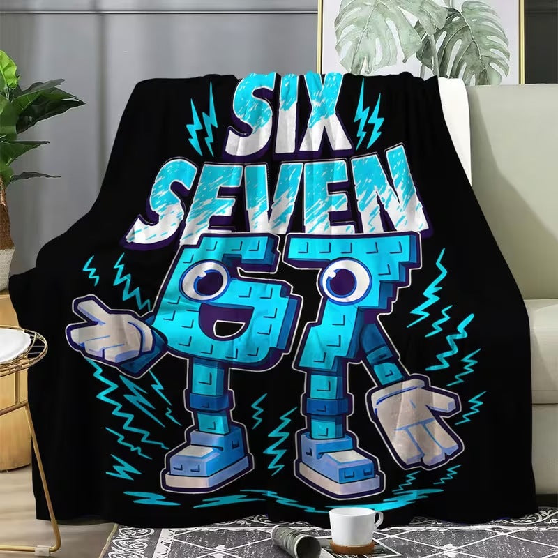 Verspielt Grafisches Fleece-Wurfdecke