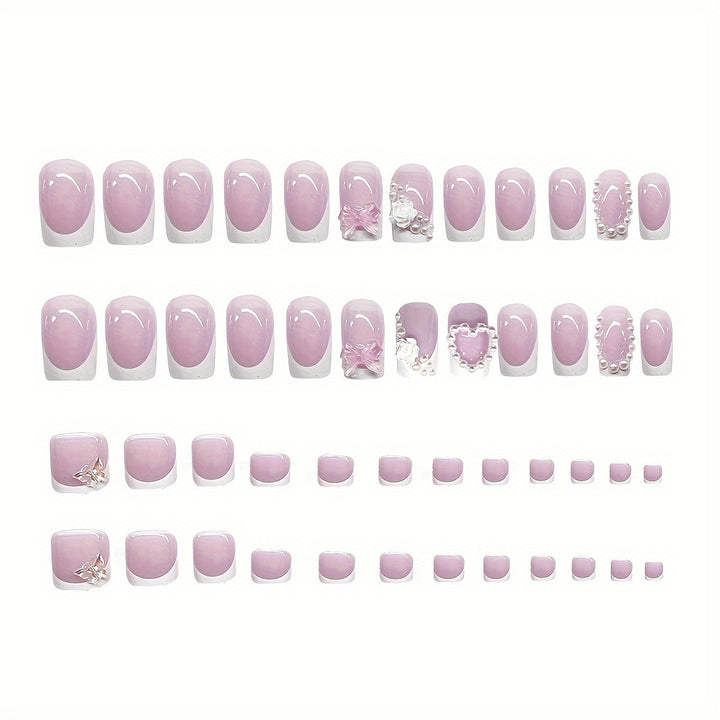 Florales Verziertes Nagelkunst Set Karnz