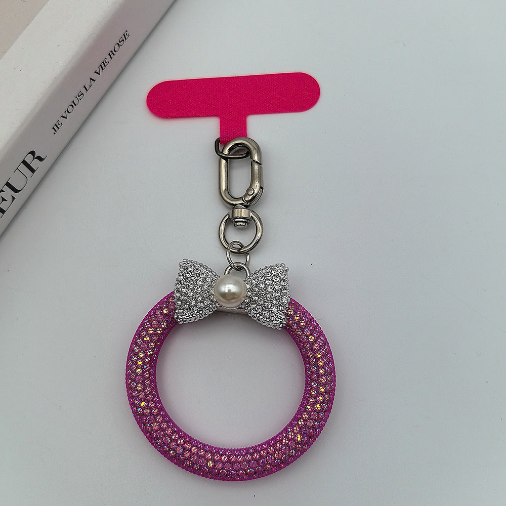 Eleganter Strass Schleife Schlüsselanhänger Karnz