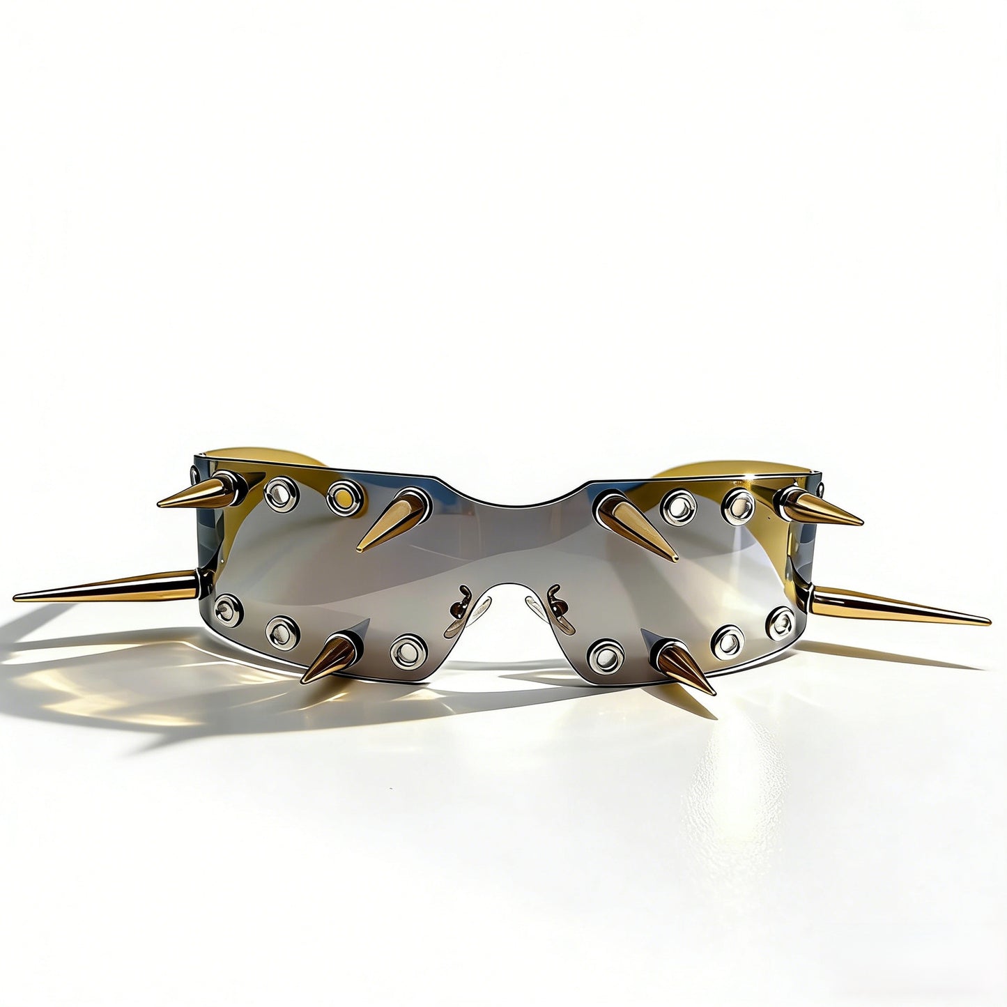 Damen Sportliche Sonnenbrille mit auffälligem Design und Spikes Karnz
