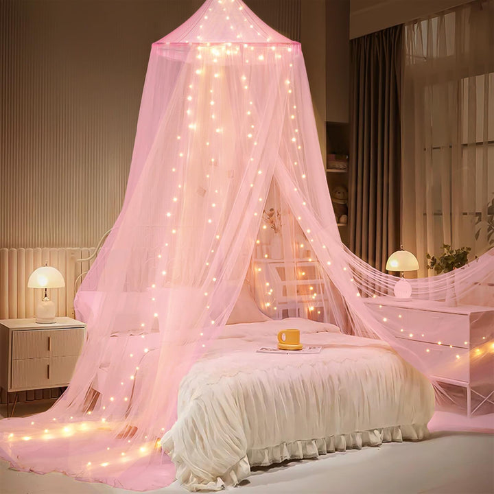 Verzauberndes Himmelbett Zelt mit LED-Lichtern Karnz