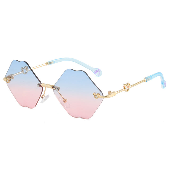Damen geometrische Oversized-Sonnenbrille mit detailliertem, luxuriösem Rahmen Karnz