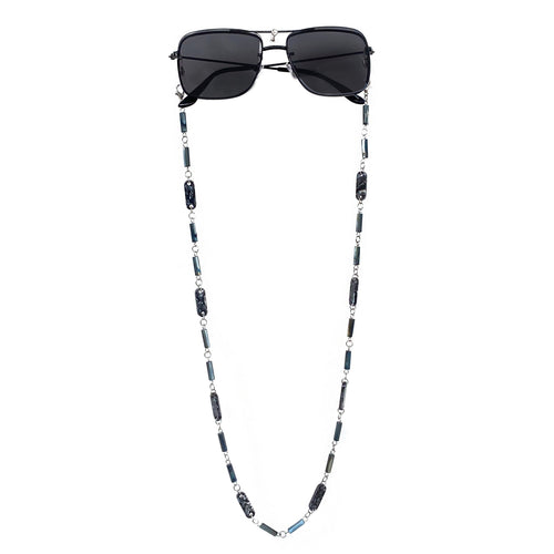Elegante Edelstein Brille Kette Karnz