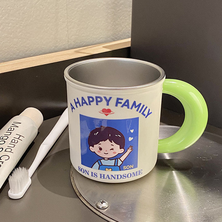 Keramiktasse mit Verspieltem Familienmotiv Karnz