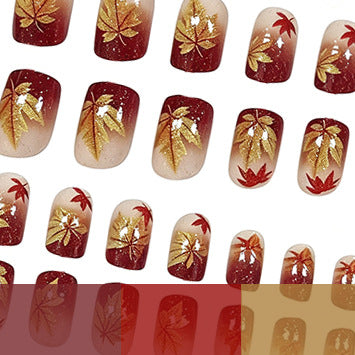 Herbstblatt-Design Nagelkunst Karnz