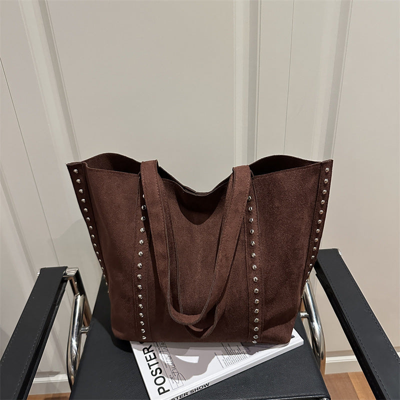 Chic Nieten Wildleder Tote Bag Karnz