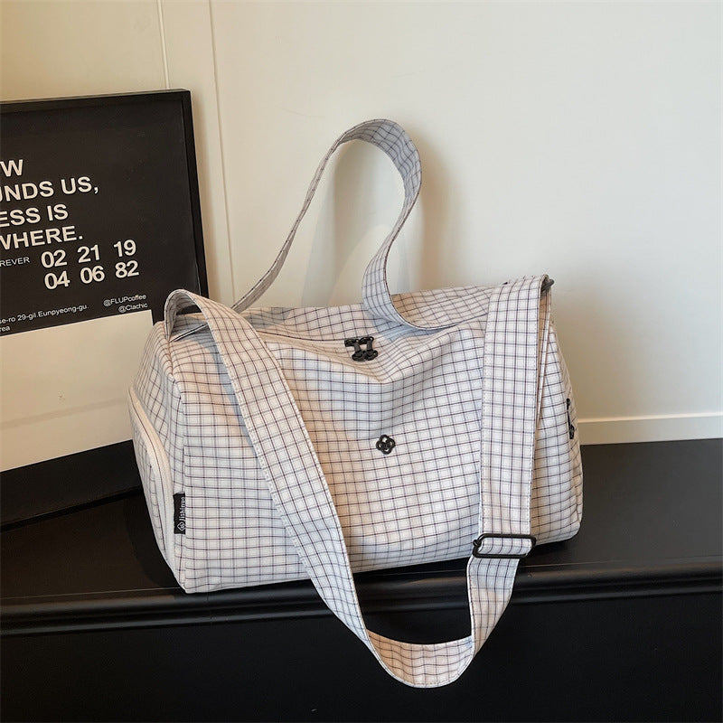 Trendy Gittermuster Reise-Duffel