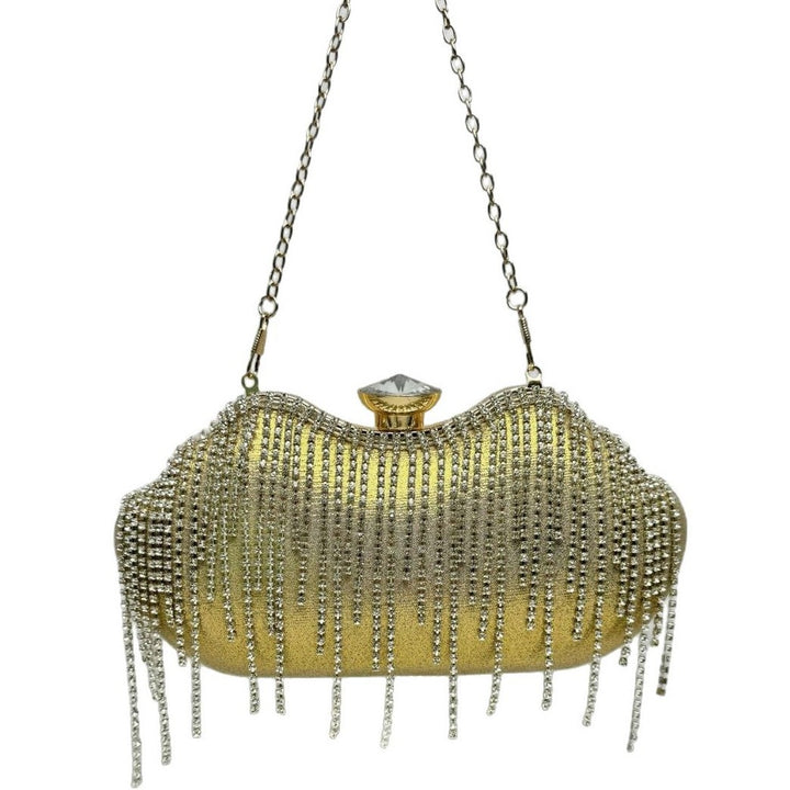 Glamouröse Kristallfransen Abendhandtasche
