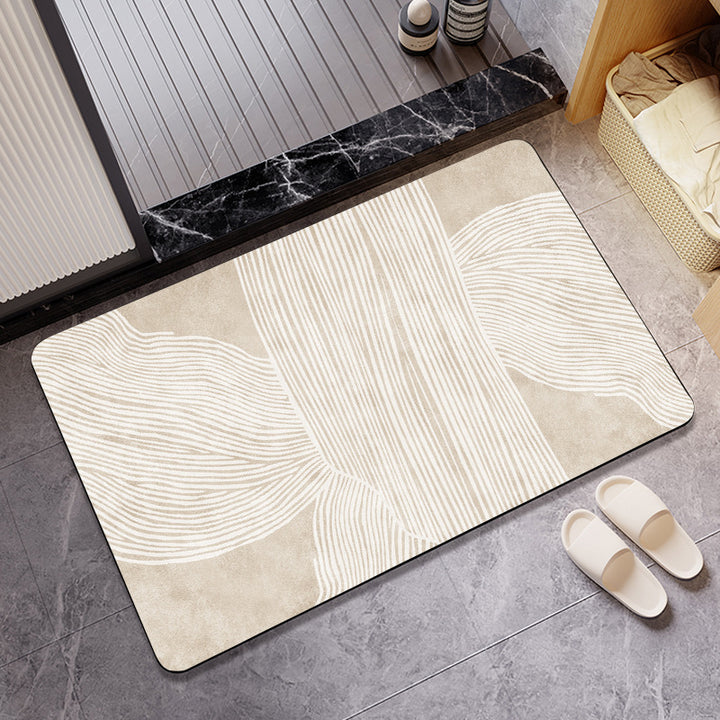 Texturiertes abstraktes Design Badezimmermatte Karnz