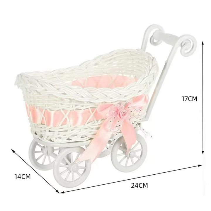 Vintage Woven Doll Pram Karnz