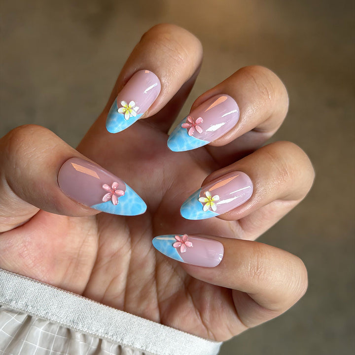 Floral Print Press-On Nail Set Karnz