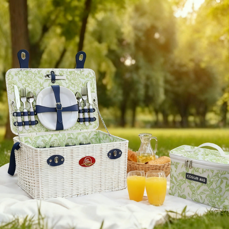 Damen Picknickkorb mit integriertem Geschirrset Karnz