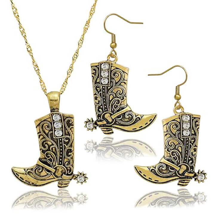 Cowboy Stiefel Schmuckset Karnz