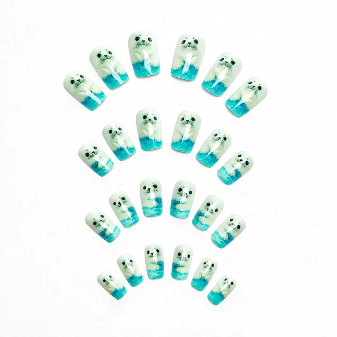 3D Seal-Themen-Nagelkunst Karnz